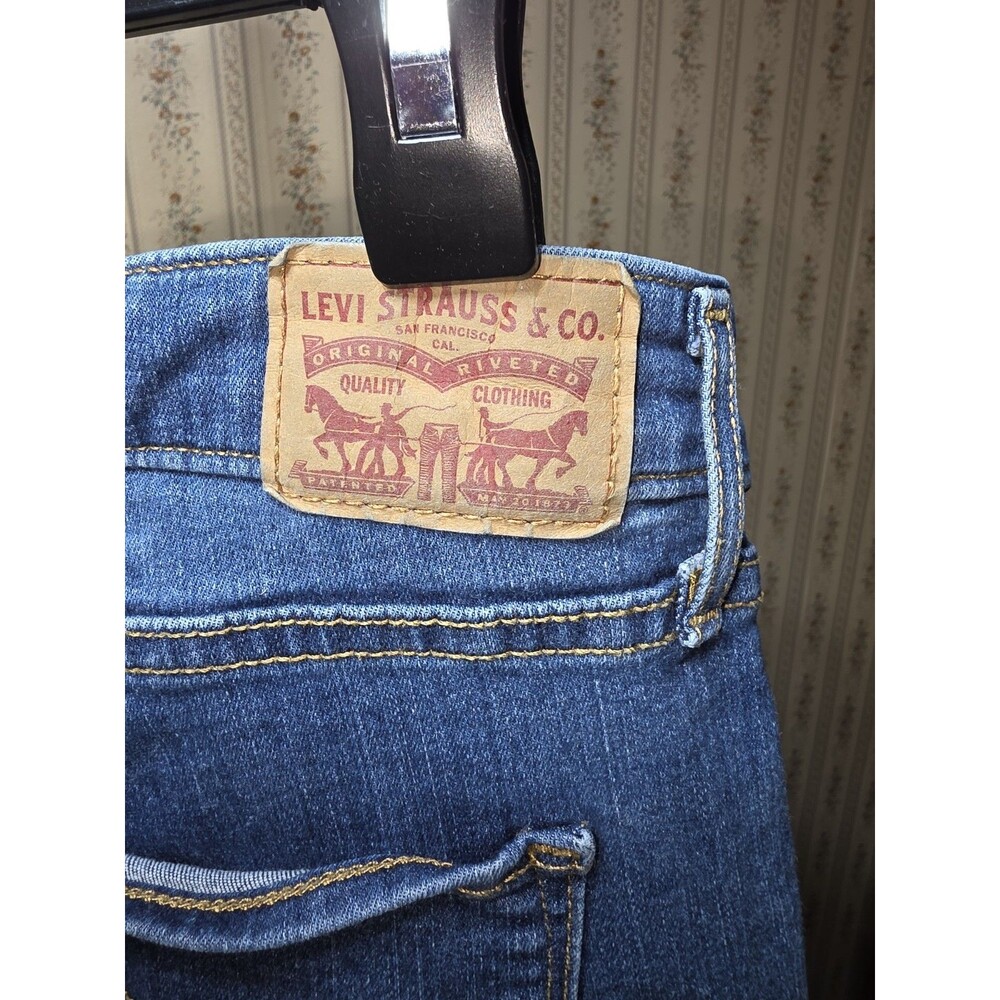 Levi’s Womens Size 14 Classic Mid Rise Skinny Jeans Blue Stretch Denim - Picture 5 of 6